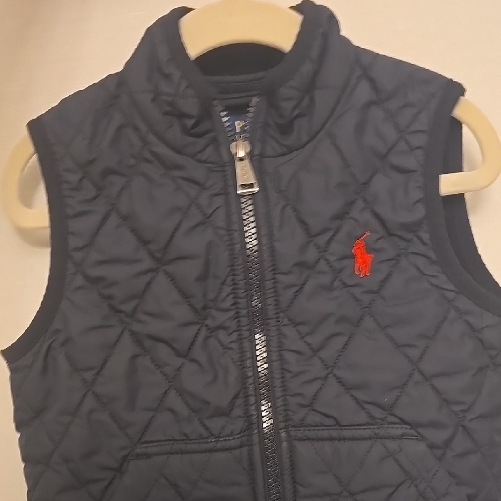 Polo by Ralph Lauren Kids Quilted Vest - Navy and Red